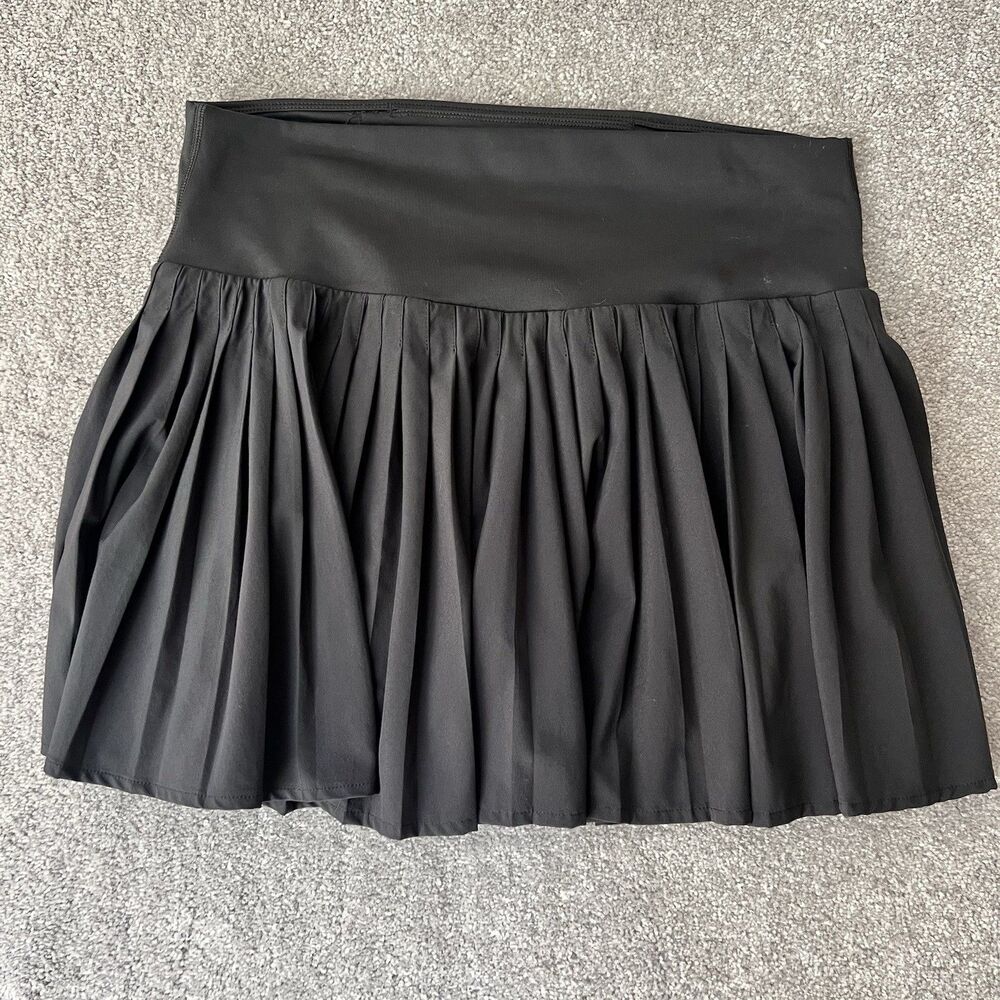 All In Motion Women's Skort Black Micro Pleated Tennis Sport Now Size Large